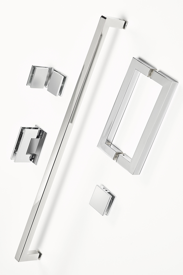 Square Chrome Hardware